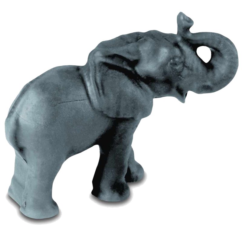 Läufer Radifant Gomme, gris, 88×38×70 mm, forme d'éléphant